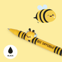 Legami - Gelschreiber mit dekorativem Tier - Lovely Friends, Bee -Thema, nicht rollend, schwarze Tinte, entfernbares und wieder kombinierbares Tier, 0,5 mm Spitze