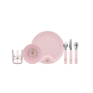 Mepal - Kindergeschirr Set Mio Little Dutch - Kinder Geschirr - Inklusive Kinderglas, Kinderteller, Kinderschale und Kinderbesteck - Spülmaschinengeeignet & BPA frei - 6-teilig Set - Fairy Garden