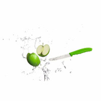 Victorinox Küchenmesser-Set 4 Stück Weiß | 11 cm Klingenlänge | extra scharfer Wellenschliff | Tafelmesser & Küchenmesser | ergonomischer Griff | ideal für Brot Tomaten Obst Gemüse