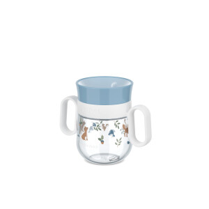 Mepal - Trinklernbecher 360° Mio Little Dutch - Auslaufsicher - 360 Rand ermöglicht das Trinken von jeder Seite - Leicht zu haltende Griffe - 200 ml - Forest Friends