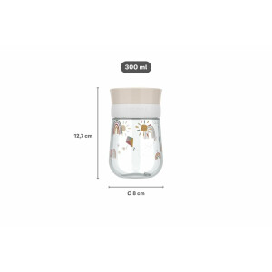 Mepal - Trinklernbecher 360° Mio Little Dutch - Auslaufsicher - 360 Rand ermöglicht das Trinken von jeder Seite - Intelligenter Deckel schließt sich, wenn das Trinken aufhört - 300 ml - Forest Friends