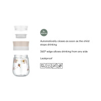 Mepal - Trinklernbecher 360° Mio Little Dutch - Auslaufsicher - 360 Rand ermöglicht das Trinken von jeder Seite - Intelligenter Deckel schließt sich, wenn das Trinken aufhört - 300 ml - Forest Friends