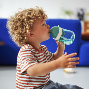 Mepal - Strohhalmbecher Mio Little Dutch - Kleinkind Strohhalm Becher ab 9 Monaten - Auslaufsichere Trinkflasche für Kleinkinder - Spülmaschinengeeignet & BPA frei - 300 ml - Forest Friends