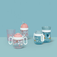 Mepal - Strohhalmbecher Mio Little Dutch - Kleinkind Strohhalm Becher ab 9 Monaten - Auslaufsichere Trinkflasche für Kleinkinder - Spülmaschinengeeignet & BPA frei - 300 ml - Forest Friends