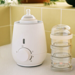Mepal - Babyflasche Mio Little Dutch - Transparente Kappe zur Aufbewahrung - Anti-Kolik Babyflaschen - Spiralförmiges Design verhindert Verstopfungen - Medizinisches Silikon - 240 ml - Forest Friends