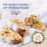 Dr. Oetker Christstollen Backform Stollenbackform White Christmas Baking Stollenform mit Antihaftbeschichtung und winterlichem Design ca. 31 x 15 x 7 cm & 1550 ml
