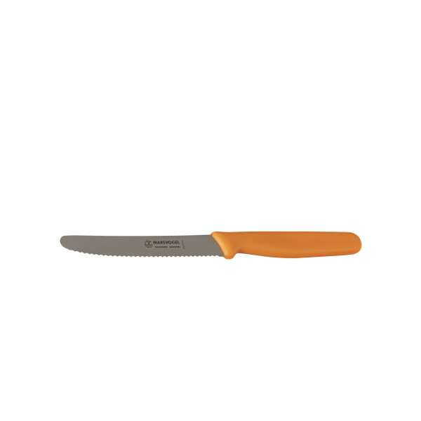 Marsvogel | Tafelmesser | Orange | Edelstahl Wellenschliff | rostfrei & langlebig | ergonomischer Griff | ideal für Brot, Brötchen & Frühstück | 1 Stück