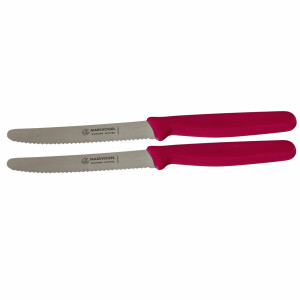Marsvogel | Tafelmesser | Pink | Edelstahl Wellenschliff | rostfrei & langlebig | ergonomischer Griff | ideal für Brot, Brötchen & Frühstück | 2er Set