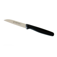 Marsvogel | Gemüsemesser | 1 Stück Schwarz | 6 cm gerade Klinge | Edelstahl rostfrei | PP Kunststoffgriff | handlich & präzise für Obst & Gemüse
