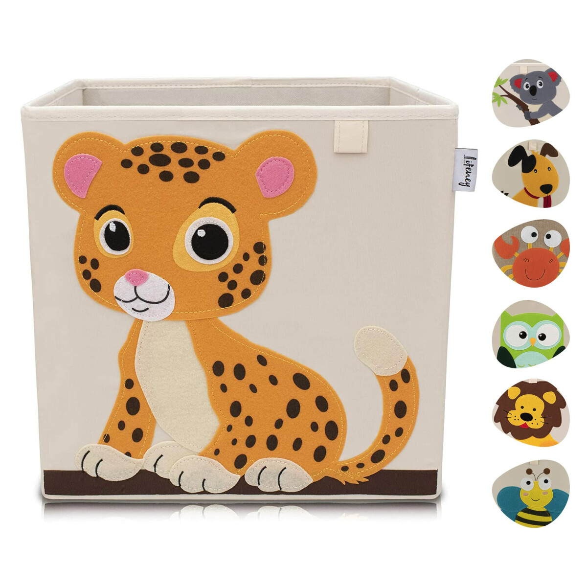 LIFENEY Aufbewahrungsbox Kinder mit Tiger Motiv I Spielzeugb