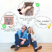 LIFENEY Aufbewahrungsbox mit Deckel in Braun I Faltbare Spielzeugbox passend für Würfelregale I Ordnungsbox für das Kinderzimmer I Aufbewahrungskorb Kinder
