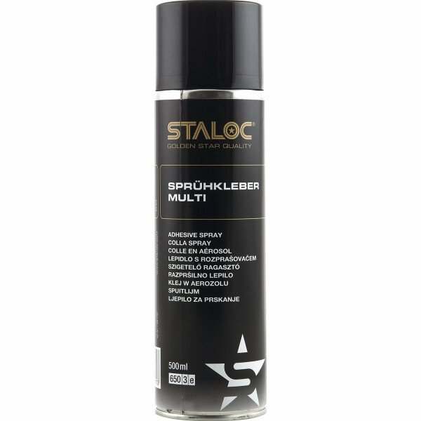 STALOC Sprühkleber Multi , feinzerstäubender Kleber für unterschiedlichste Materialien , universell , 500 ml