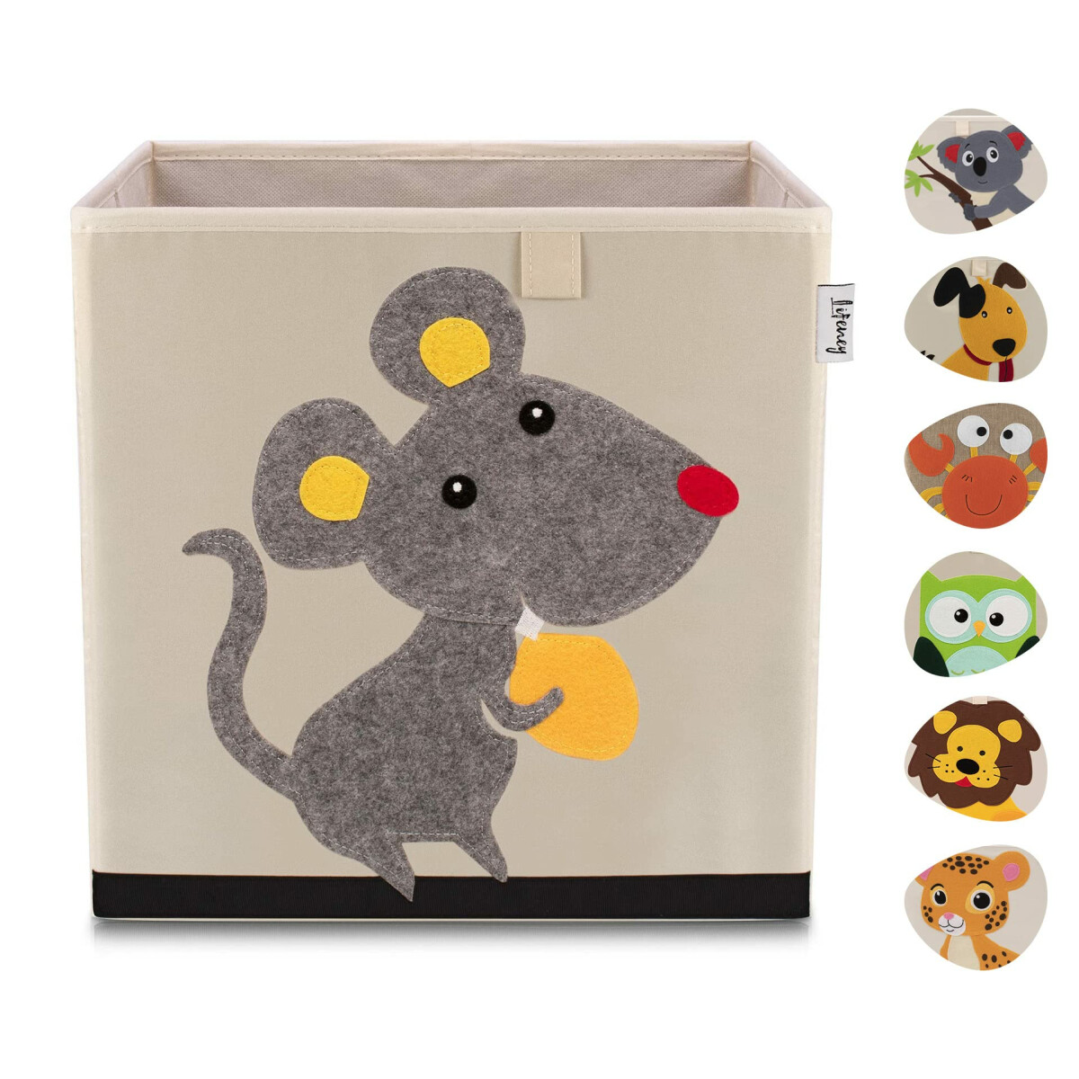 LIFENEY Aufbewahrungsbox Kinder mit Maus Motiv I Spielzeugbo