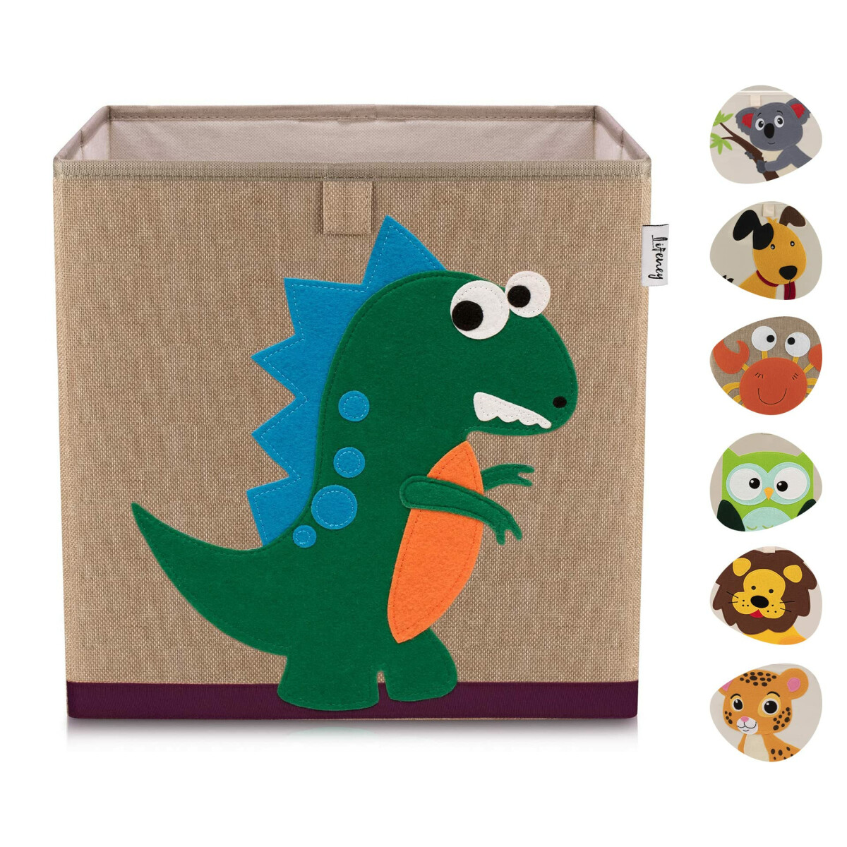 LIFENEY Aufbewahrungsbox mit Dinosaurier Motiv I Spielzeugbo