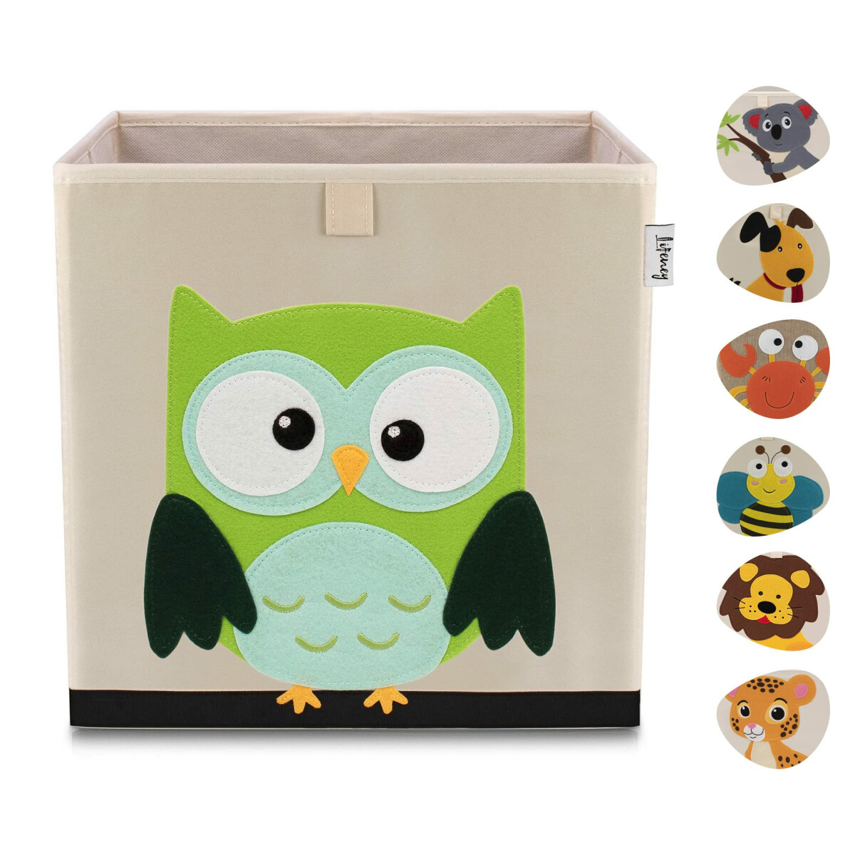 LIFENEY Aufbewahrungsbox Kinder mit Eule Motiv I Spielzeugbo