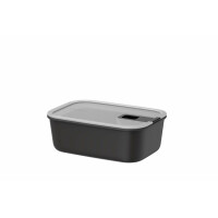 Mepal - Frischhaltdosen EasyClip - Schüssel mit Deckel und Schiebeverschluss - Geeignet für Mikrowelle, Dampfgarer, Kühl- und Gefrierschrank - Luftdicht und auslaufsicher - 1 l - Nordic black