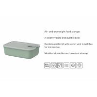 Mepal - Frischhaltdosen set 3-teilig EasyClip - Schüssel mit Deckel und Schiebeverschluss - Geeignet für Mikrowelle, Dampfgarer, Kühl- und Gefrierschrank - Luftdicht - 2x 450 + 1000 ml - Nordic white