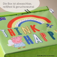 LIFENEY meets Peppa Wutz Aufbewahrungsbox mit Deckel für Kinder - Box mit Peppa Pig Motiv zur Aufbewahrung von Spielzeug - 33 x 33 x 33 cm passend für klassische Würfelregale