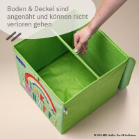 LIFENEY meets Peppa Wutz Aufbewahrungsbox mit Deckel für Kinder - Box mit Peppa Pig Motiv zur Aufbewahrung von Spielzeug - 33 x 33 x 33 cm passend für klassische Würfelregale