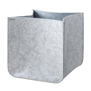 LIFENEY Aufbewahrungsbox Größe L - Schrank Organizer aus der Serie Organize your closet - Für Stauraum & Ordnung im Kleiderschrank - 54 x 37 x 21 cm, Material: Filz, Farbe: Grau