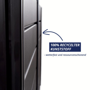 KHW Hochbeet Demeter M | 82×82×61 cm Garten Hochbeet | 336L Pflanzvolumen | 100% recycelter Kunststoff | wetterfest & UV-beständig | werkzeuglose Steckmontage | Anthrazit | Made in Germany