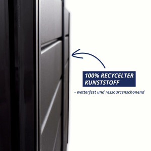 KHW Hochbeet Demeter L | 158×82×31 cm Garten Hochbeet | 336L Pflanzvolumen | 100% recycelter Kunststoff | wetterfest & UV-beständig | werkzeuglose Steckmontage | Anthrazit | Made in Germany