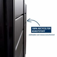 KHW Hochbeet Demeter XXL | 158×82×92 cm Garten Hochbeet | 1008L Pflanzvolumen | 100% recycelter Kunststoff | wetterfest & UV-beständig | werkzeuglose Steckmontage | Anthrazit | Made in Germany