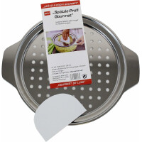 Neustanlo Spätzlesieb Edelstahl mit Schaber | Spätzlehobel für hausgemachte Spätzle | rostfrei & spülmaschinenfest | Küchenhelfer für Spätzle, Knöpfle & Teigwaren | mit Rezeptheft