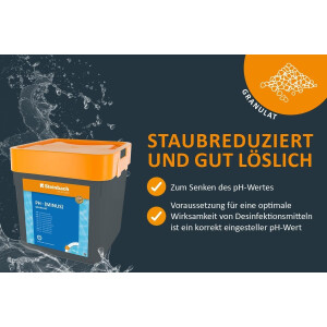 STEINBACH | Wasserpflege Set Classic XXL I Pool Chlor Starterset für Einsteiger I Mini-Multitabs, Kristallklar, Dosierschwimmer, Testkit, pH-Senker & Chlorgranulat | Pool-Zubehör-Set für Anfänger