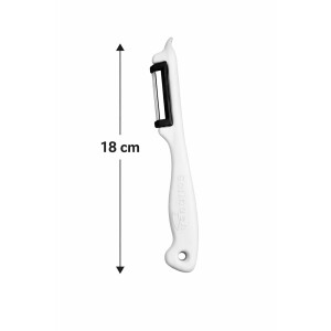 Neustanlo Sparschäler 1 Stück Weiß | Küchenhelfer zum Schälen von Obst und Gemüse | handlicher Gemüseschäler | platzsparend | für Küche und Haushalt