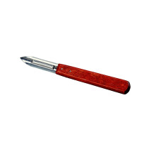 Neustanlo | 1er Pack Kartoffelschäler Eye | Kartoffelschälmesser Sparschäler aus Edelstahl | 2-schneidig | Holzgriff | ideal zum Schälen von Obst & Gemüse