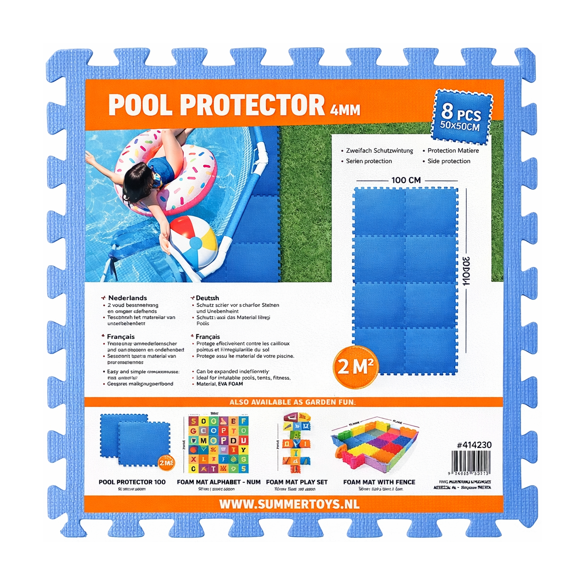 Gebro Pool Fliesen Set 8 St&uuml;ck | 50x50 cm...
