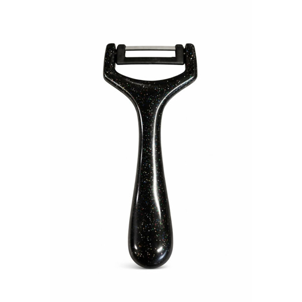 Neustanlo Sparschäler Schwarz | ergonomischer Gemüseschäler in Y-Form | präzises Schälen von Obst & Gemüse | handlich leicht | Küchenhelfer für Kartoffeln Karotten Gurken