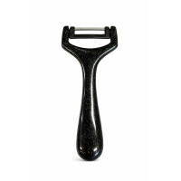 Neustanlo Sparschäler Schwarz | ergonomischer Gemüseschäler in Y-Form | präzises Schälen von Obst & Gemüse | handlich leicht | Küchenhelfer für Kartoffeln Karotten Gurken