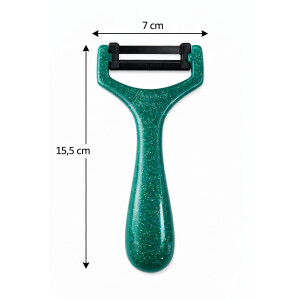 Neustanlo Sparschäler Grün | ergonomischer Gemüseschäler in Y-Form | präzises Schälen von Obst & Gemüse | handlich leicht | Küchenhelfer für Kartoffeln Karotten Gurken