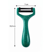 Neustanlo Sparschäler Grün | ergonomischer Gemüseschäler in Y-Form | präzises Schälen von Obst & Gemüse | handlich leicht | Küchenhelfer für Kartoffeln Karotten Gurken