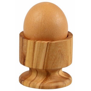 KESPER Eierbecher aus Olivenholz | Ø 5,5 cm x H 5 cm | natürlicher Eierhalter für Frühstücksei | robust & langlebig | dekorativer Holz Eierbecher für Frühstückstisch