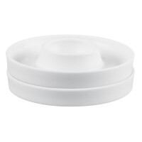 Kesper | Eierbecher, 2er Pack, Material: ø 10 x H 2 cm, Melamin, Maße: cm, Farbe: Weiß | Der ideale Frühstücksbegleiter