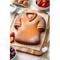 NEUSTANLO Backform Trikot | Kuchenform in Trikotform | ideal für Fußballkuchen, Geburtstage & Vereinsfeiern | backstabil | kreative Motivbackform für besondere Anlässe
