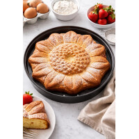 NEUSTANLO Backform Sonnenblume | dekorative Kuchenform in Blumenform | für kreative Kuchen, Torten & Desserts | detailreiche Backform für besondere Anlässe | schönes Backergebnis