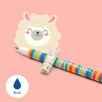 LEGAMI - Set aus 7 radierbaren Gelstiften mit wärmeempfindlicher Tinte, in verschiedenen Farben Marienkäfer, Lama, Bunny, Hai, Giraffe, Monster und Teddy 0,7 mm Spitze
