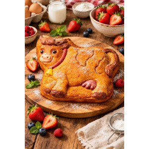 NEUSTANLO Backform Kuh | Metall Kuchenform Tiermotiv | antihaftbeschichtet & robust | hitzebeständig | ideal für Kuchen, Torten & kreative Backideen