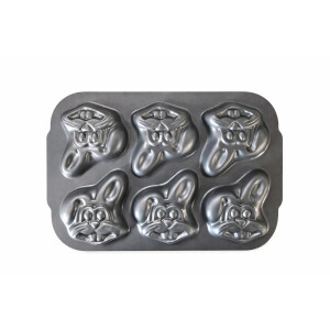 NEUSTANLO Backform Hase 6-Fach | Hasenform zum Backen | Oster Backform für Kuchen Muffins Desserts und Snacks | Mehrfachform für süße und herzhafte Kreationen