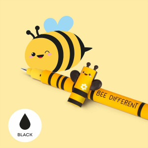 LEGAMI - Set mit 2 Gel-Radierstiften, Motive Ladybug und Biene, Kugel am Ende zum Entfernen der Tinte, Schwarz, und Rot, Temperaturempfindlich, Spitzendurchmesser 0,7 mm (Summer Vibes)
