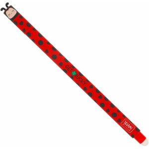 LEGAMI - Set mit 2 Gel-Radierstiften, Motive Ladybug und Biene, Kugel am Ende zum Entfernen der Tinte, Schwarz, und Rot, Temperaturempfindlich, Spitzendurchmesser 0,7 mm (Summer Vibes)