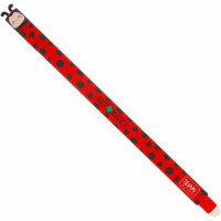 LEGAMI - Set mit 2 Gel-Radierstiften, Motive Ladybug und Biene, Kugel am Ende zum Entfernen der Tinte, Schwarz, und Rot, Temperaturempfindlich, Spitzendurchmesser 0,7 mm (Summer Vibes)