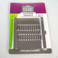 Gigant 4-fach Hobel mit Sparschäler und Restehalter mit 3 Zusätzlichen Einsätzen Parmesanreibe, Juliennereibe und V-Hobel