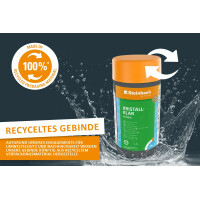 Steinbach Poolpflege Kristallklar Algezid - 07537S01TV08-8X 1l - Gegen Algen & Trübstoffe - Schaumfrei - Erstdosierung und Dauerdosierung - Für dauerhaft klares Poolwasser