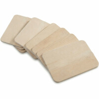 Neustanlo Frühstücksbrettchen 6er Set | Birkenholz Schneidebrett & Brotzeitbrett | robust & pflegeleicht | Holzbrettchen für Frühstück Küche Servieren | 22 x 14 cm