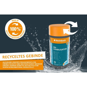 Steinbach Poolpflege pH-Stabilisator - 0753401TV00-4x1kg - Erhöht die Alkalinität (TA) - Stabilisiert den pH-Wert - Gut löslich - Ideal für Whirlpools & weiches Wasser